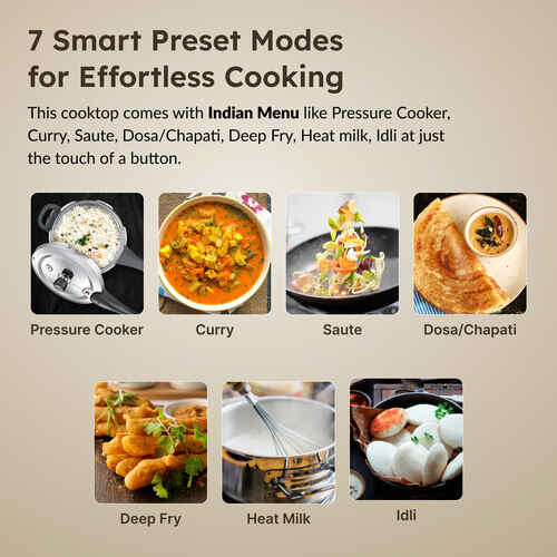 Prestige Sleeq 2300 Watts Induction Cooktop | 4KV Surge Protection | 7 Preset Indian Menu Options & Timer | Soft Touch Button | Easy to Clean | Portable | 1Y Warranty | Black | BIS Certified