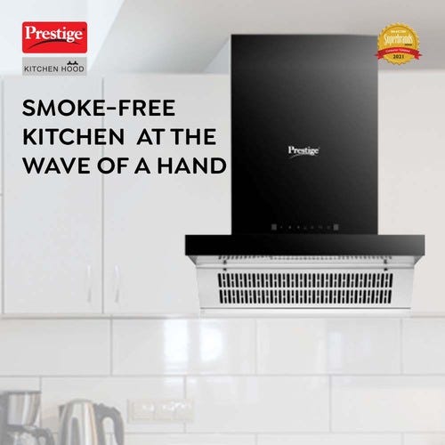 Prestige Tampa 600 KitchenHood with Auto Clean Function - Angular Suction - 1100m3/hr