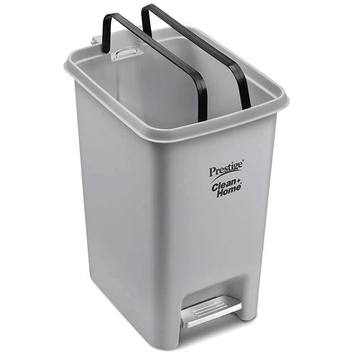 Prestige Prestige Clean Home Flip Bin 15 ltr Dual Plastic Dustbin (Grey)