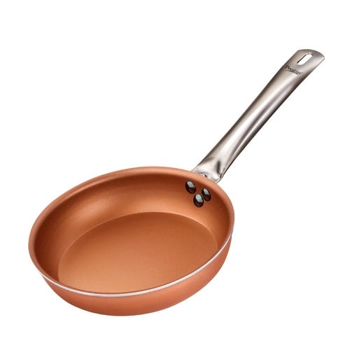Prestige Cuprus Aluminium Gas and Induction Compatible Non-Stick Fry Pan, 20 cm, 1.2 L (Copper)