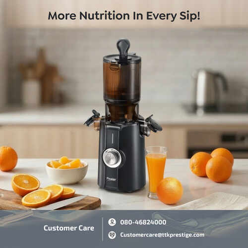 Prestige Natura 200W Cold Press Slow Juicer | 105mm Wide Chute | Interlocking Safety  | Reverse Function | Juice and Pulp Collectors | Quiet Operation | Easy to Clean | Black | 2 Year Warranty