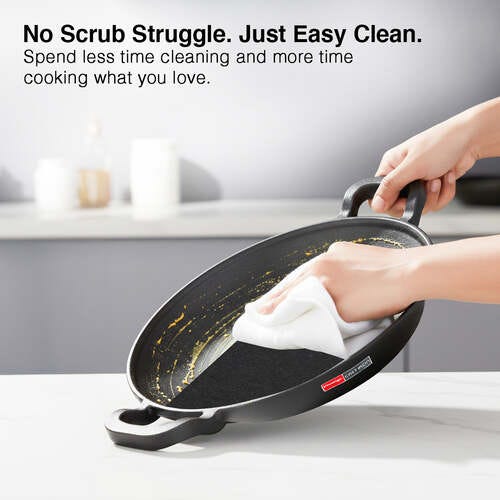 Prestige Cast Iron Cookware Appachetty with Glass Lid, Dia 20 Cm