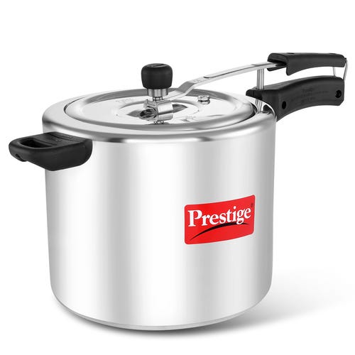 Prestige Nakshatra Svachh Aluminium Inner Lid Pressure Cooker with Unique Deep Lid for Spillage Control, Silver