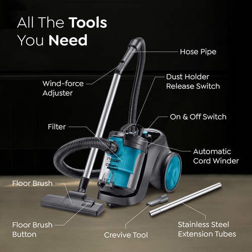 Prestige CleanHome Typhoon 11 Bagless Vacuum Cleaner, 1600 Watts