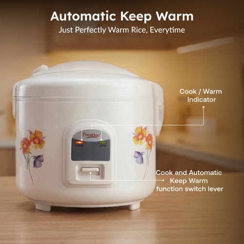 Prestige Delight Electric Rice Cooker - PRWCS 1.2 (1.2L Closed Type)