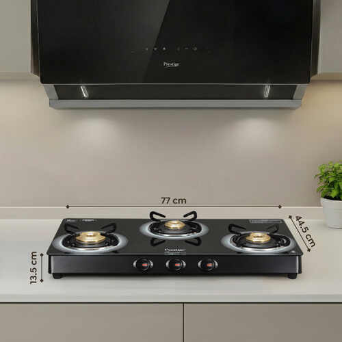 Prestige Royale Plus GT 03 Toughened Black Glass Top