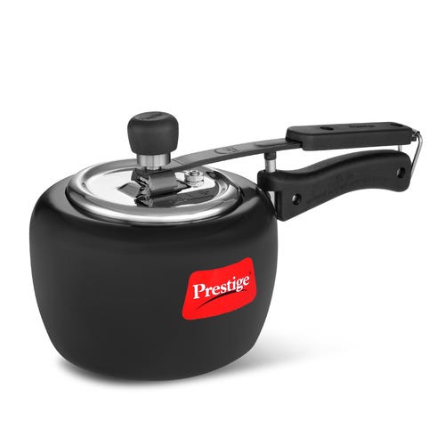 Prestige Apple Duo Plus Hard Anodised Spillage Control Pressure Cooker (Black)