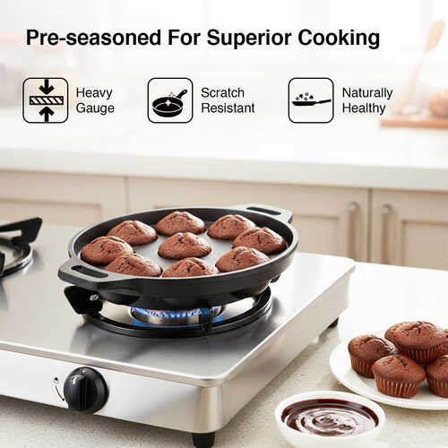Prestige Cast Iron Cookware Paniyarakkal, 20 Cm