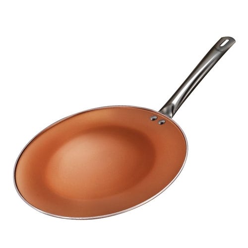 Prestige Cuprus Aluminium Gas and Induction Compatible Non-Stick Tawa, 28 cm (Copper)
