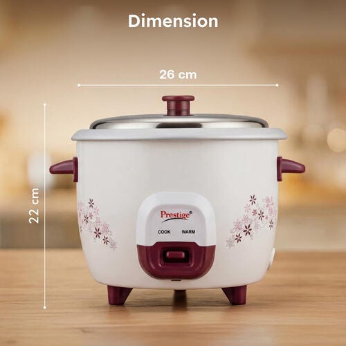 Prestige PRWO 1Liters Red Colour Rice Cooker
