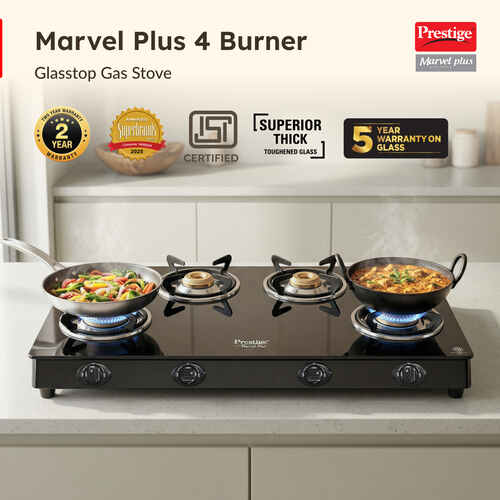 Prestige Marvel Plus Toughened Glass Top Gas Stove