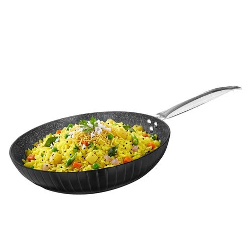 Prestige Durastone Hard Anodised 6 Layer Non-Stick Fry Pan, (Black) 24 cm