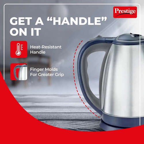 Prestige Atlas 1.8 Electric Kettle (1.8 L, Blue, Silver)