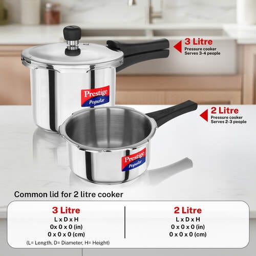 PRESTIGE SS POP COMBI 3L 2L BODY2 LID1