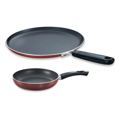 Prestige Omega Deluxe Twin Pack Omni Tawa -28 cm & Fry Pan -20  cm (Shrink Wrap)