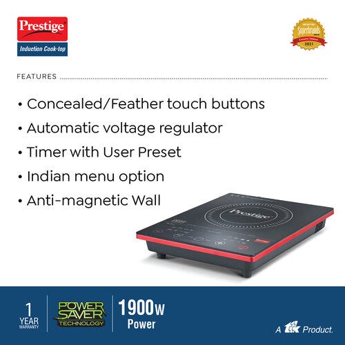 Prestige PIC 23.0 1900 Watts Indian Menu Options Induction Cooktop