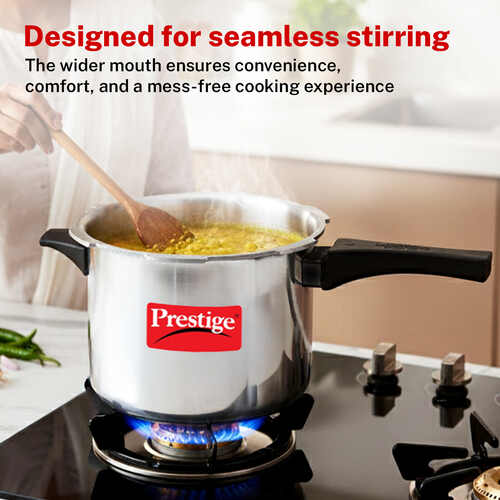 Prestige Popular Virgin Aluminium Precision Weight Valve Pressure Cooker, 10 L (Silver)