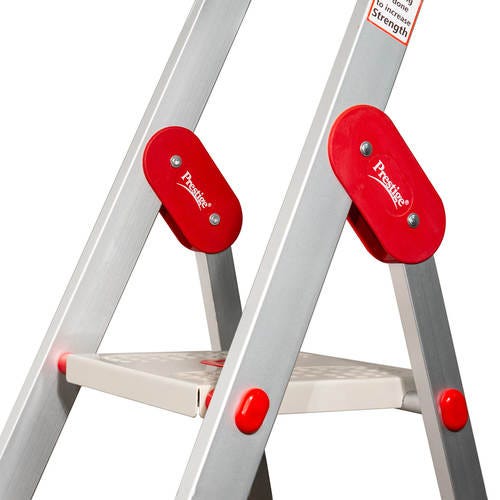 Prestige CleanHome PCIL 4 Steps Household Ladder (Orange, Silver)