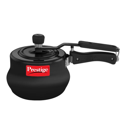 Prestige Nakshatra Plus Svachh Hard Anodised Aluminium Spillage Control Handi Pressure Cooker (Black)