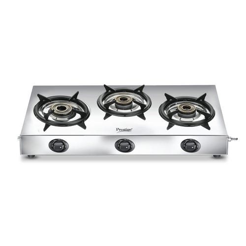Prestige L.P. Gas Table – Perfect + (With Stainless Steel Body and 3 Unit Brass Burners)