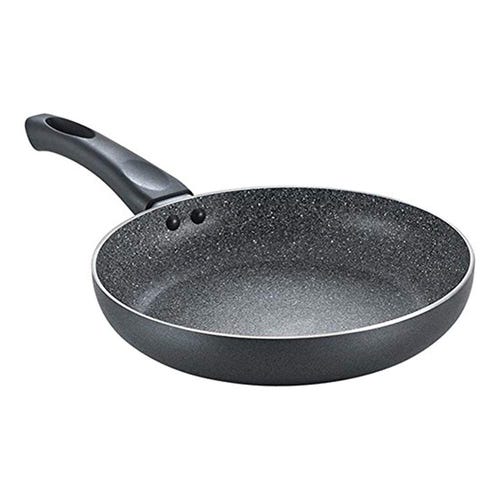 Prestige Omega Deluxe Granite Non-stick Round Base Fry Pan - Black 24 cm