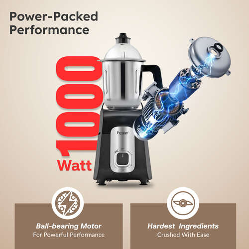 Prestige Ergon Mixer Grinder (With 3 Stainless Steel Jars And 1 Juicer Jar)