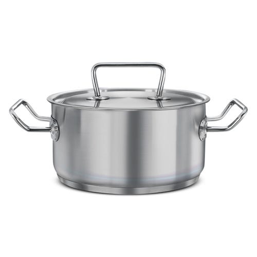 Prestige 20cm/3.5L Magicbase Stainless-Steel Cookware Deep Casserole with Stainless Steel Lid| Tri-Ply Capsulated Bottom| Induction Compatible| Heavy Lid| ISI Certified
