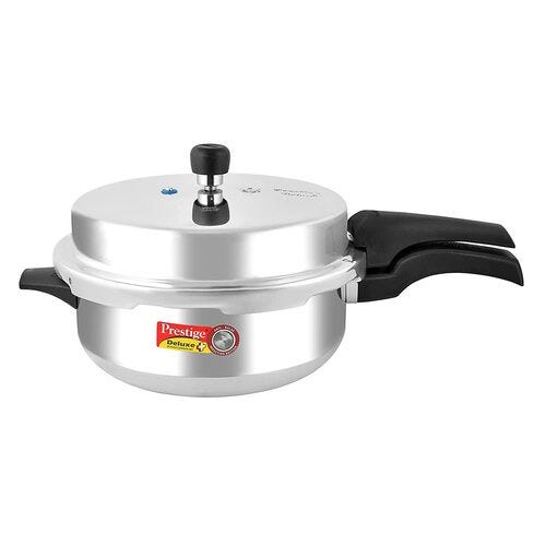 Prestige Deluxe Plus Aluminium Outer Lid Senior Pressure Pan, 6 Litre, Silver