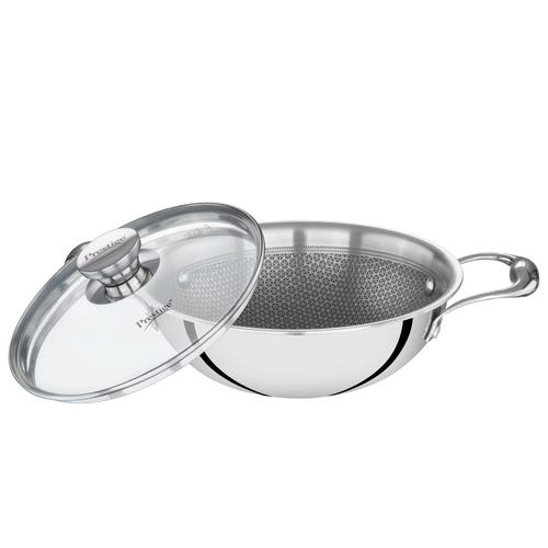 Prestige TRIPLY HexaMagic Kadai 20cm/1.6L | Durable Honeycomb Non-Stick Structure | Low Oil Consumption | Metal Spoon Friendly | Gas & Induction Compatible | 15Y Product & 3Y Coating Warranty| ISI