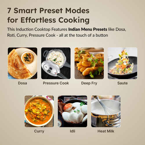 Prestige PIC 3.1 V3, 2000 Watts Induction Cooktop | Indian Menu Options | Automatic Whistle Counter