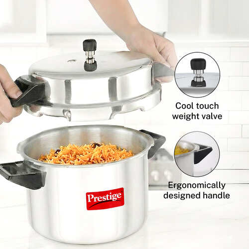 Prestige Money Saver Virgin Aluminium Pressure Cooker, 20 L (Silver)