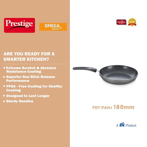 Prestige Omega Select Plus Teflon Non-stick Coated Fry Pan (Black)