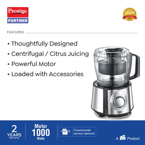 Prestige Partner Stainless Steel Food Processor 1000 W