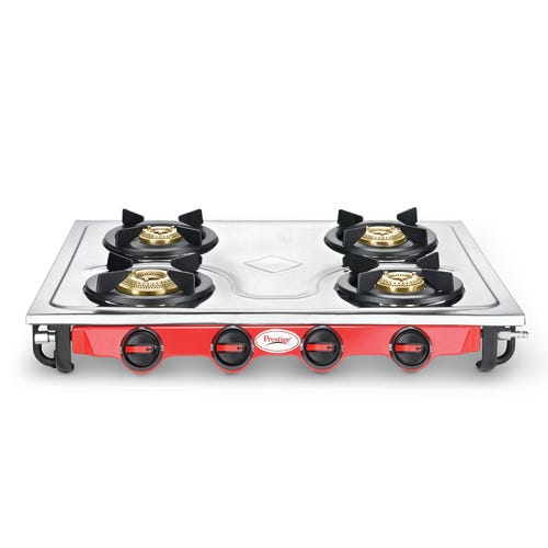 Prestige Sleek Stainless Steel Gas Stove (4 Burners)