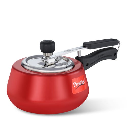 Prestige Nakshatra Cute Duo Svachh Aluminium Spillage Control Pressure Cooker (Red)