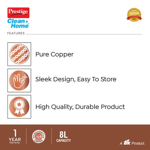 Prestige Tattva Copper Water Dispenser 8L