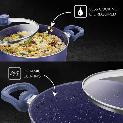 Prestige Ceraglide Ceramic Coating Non-Stick Aluminium Cookware Casserole