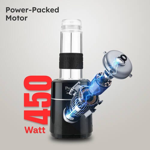 Prestige Nutri-Jet Mixer Grinder with 2 Jars| 450 Watts| Sipper Lid & Additional Cover Lid| ISI Certified| One-Touch Operation