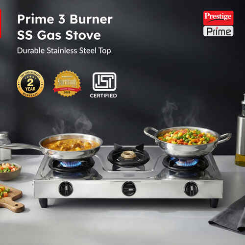 Prestige Prime Stainless Steel Gas Stove