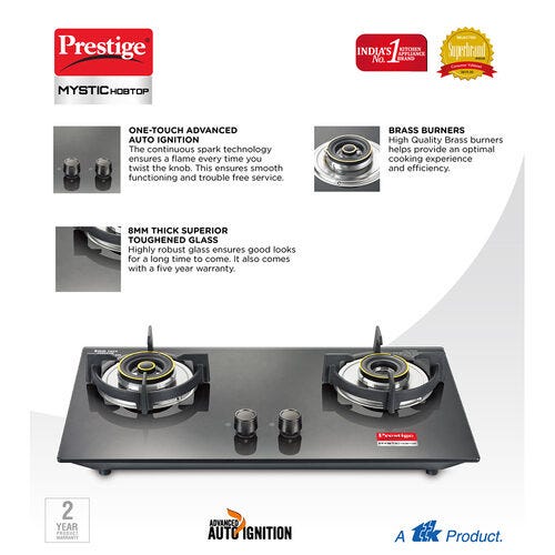 Prestige Mystic Toughened Glass Top Hobtop - PHTM