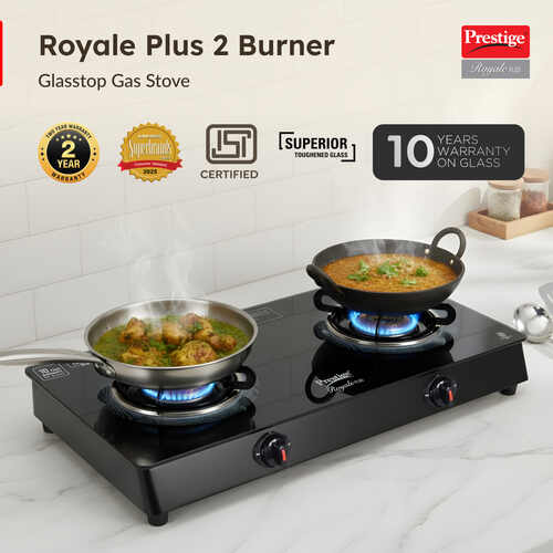 Prestige Royale Plus GT 02 Toughened Black Glass Top