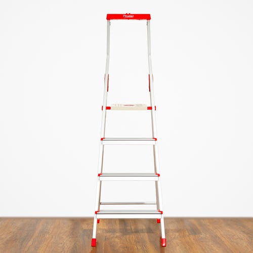 Prestige CleanHome PCIL 4 Steps Household Ladder (Orange, Silver)
