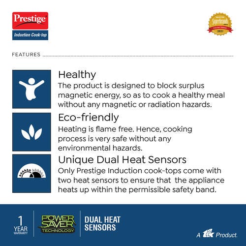 Prestige PIC 1.0 V2 1900 Watts Indian Menu Options Induction Cooktop