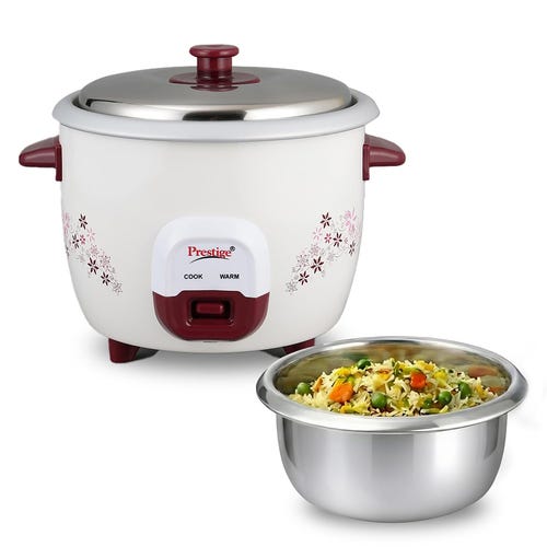 Prestige PRWO 1Liters Red Colour Rice Cooker