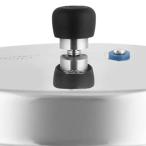 Prestige Deluxe Plus Gas and Induction Compatible Aluminium Pressure Cooker, 3 Litres, Silver