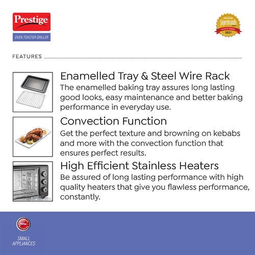 Prestige POTG 46RC Oven Toaster Griller with Convection and Air Fryer Function