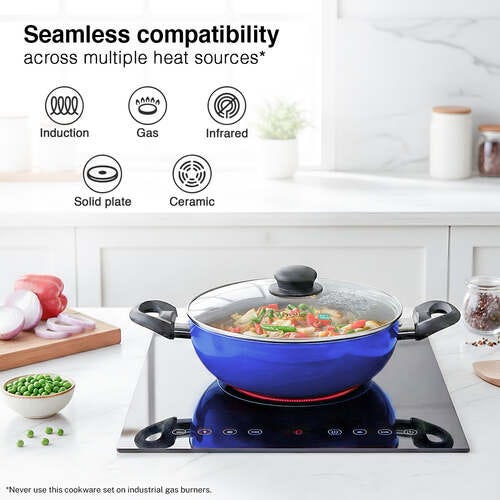 Prestige Omega Festival Pack Induction Bottom Non-Stick Coated Cookware Set (Aluminium, 3 - Piece)