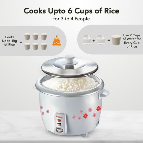Prestige PRWO Electric Rice Cooker with Close Fit Lid