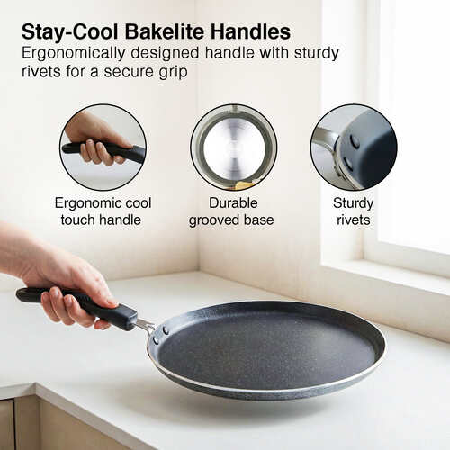 Omega Select Plus Aluminium Non-Stick Omni Tawa with Sleeve Packing Dia 27.5 cm