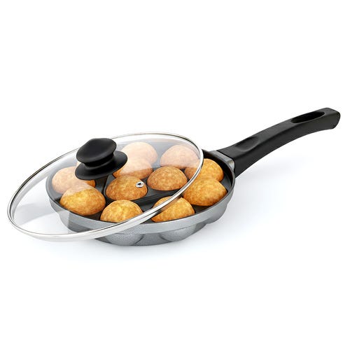 Prestige Omega Select Plus Paniyarakkal with Lid 20 cm (Aluminium, Non-stick)